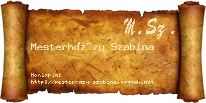 Mesterházy Szabina névjegykártya