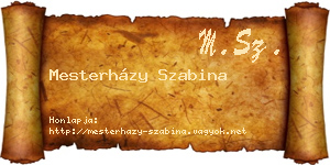 Mesterházy Szabina névjegykártya