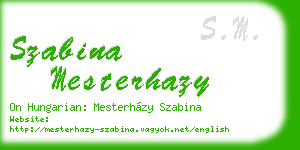 szabina mesterhazy business card