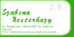 szabina mesterhazy business card